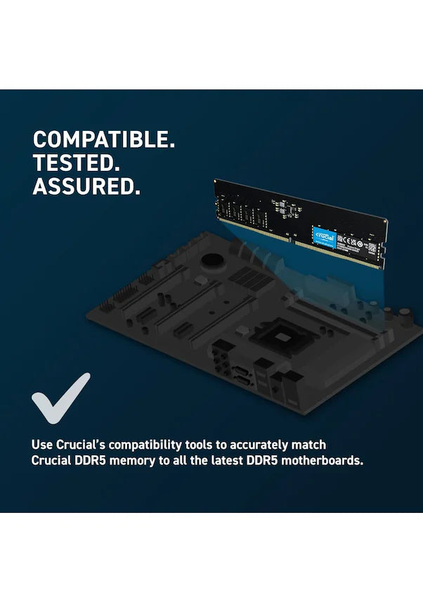 Crucial Basics 16 GB DDR5 4800 MHz UDIMM Desktop Memory