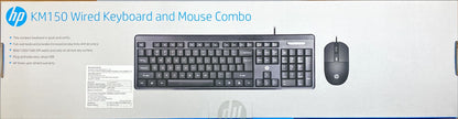 HP KM150 USB Wired Mouse and Keyboard Combo
