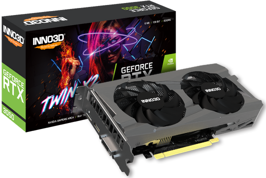 INNO3D Nvidia GEFORCE RTX 3050 TWIN X2 OC 6GB GDDR6 Graphics Card