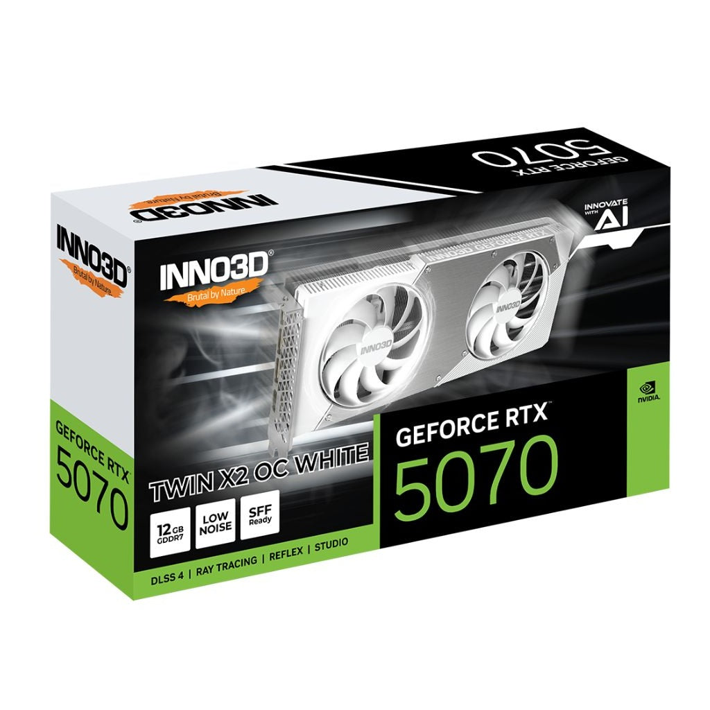 INNO3D GeForce RTX 5070 TWIN X2 OC 12GB GDDR7 Graphics Card-White
