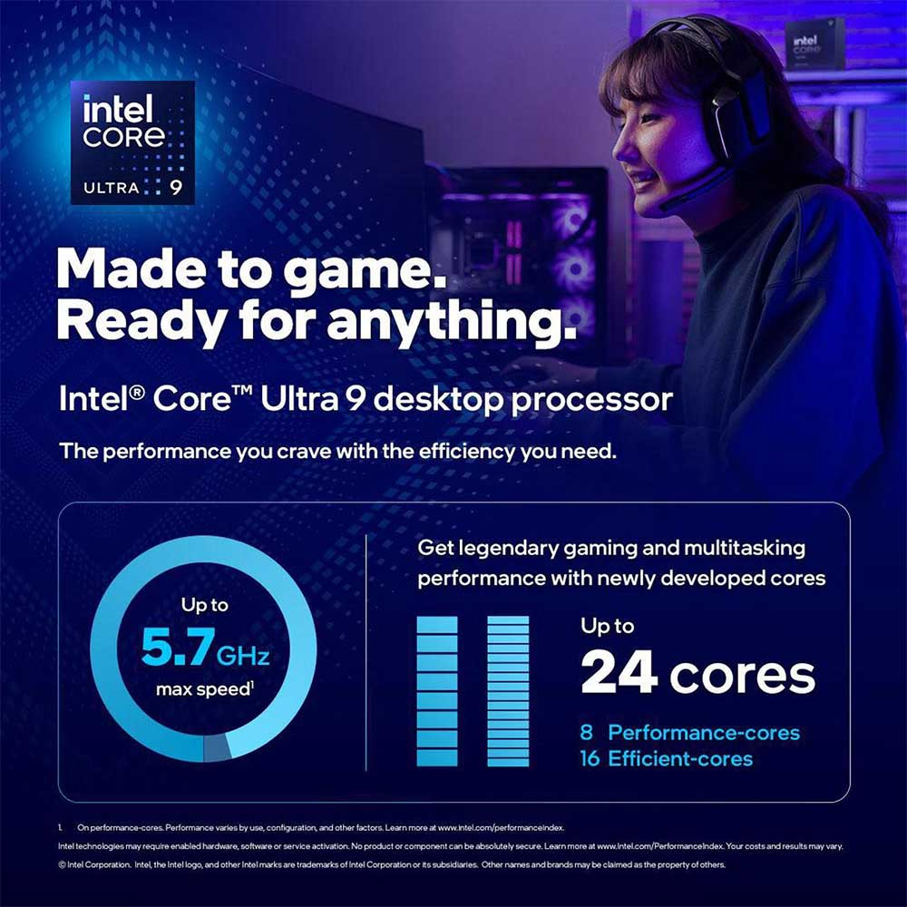 Intel Core Ultra 9 285K LGA1851 24 Cores Desktop Processor