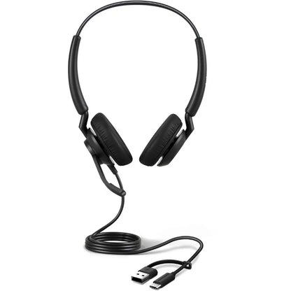 Jabra Engage 40 MS Duo Link Wired Binaural USB-A & USB-C Headset with Noise Cancellation-tpstech.in