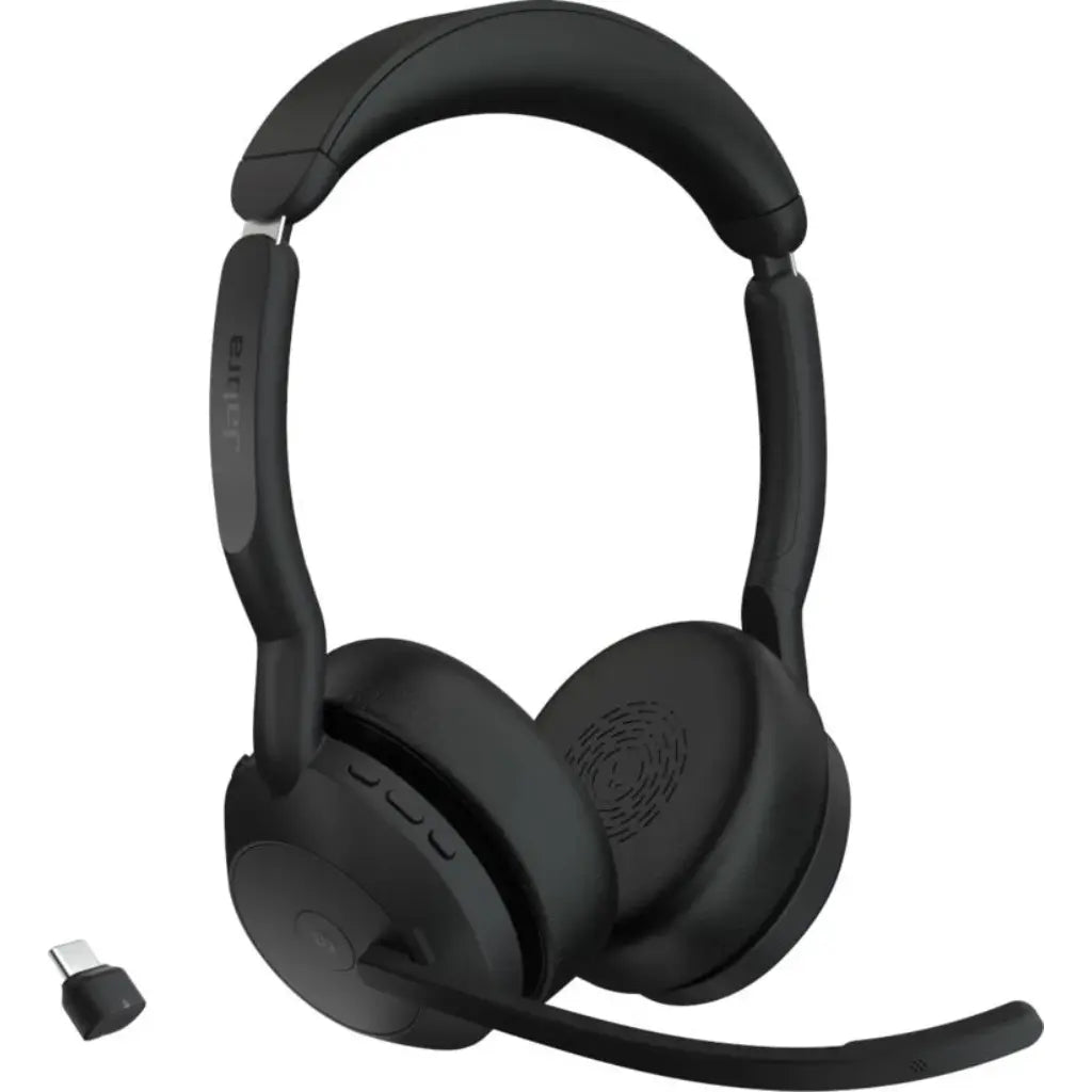 Jabra Evolve2 55 MS Stereo Bluetooth Headset USB‑C with Active Noise Cancellation-tpstech.in