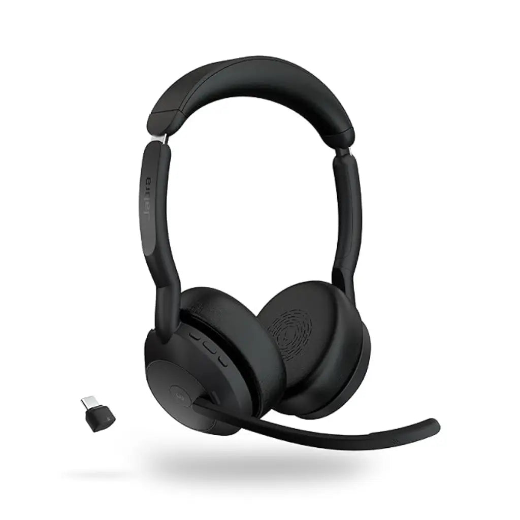 Jabra Evolve2 55 MS Stereo Bluetooth Wireless Headset USB‑C Active Noise Cancellation-tpstech.in