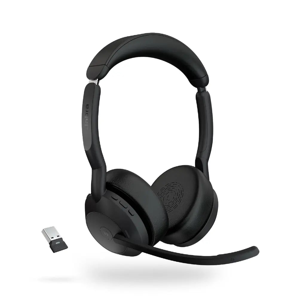 Jabra Evolve2 55 Mono Wireless Bluetooth Headset with USB‑A Adapter-tpstech.in
