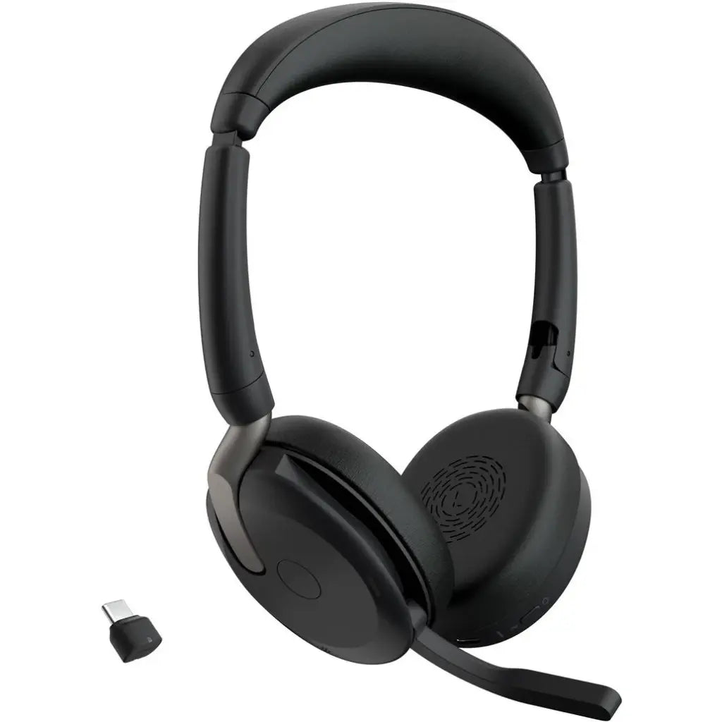 Jabra Evolve2 65 Flex UC Stereo Wireless Headset with USB‑C Adapter-tpstech.in