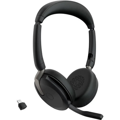 Jabra Evolve2 65 Flex UC Stereo Wireless Headset with USB‑C Adapter-tpstech.in