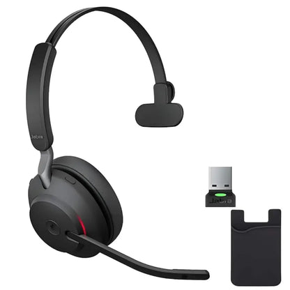 Jabra Evolve2 65 MS Mono Wireless Bluetooth Headset USB‑A - Black-tpstech.in