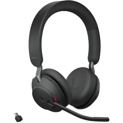 Jabra Evolve2 65 MS Stereo Bluetooth Wireless Headset with USB‑C Dongle & Charging Stand-tpstech.in