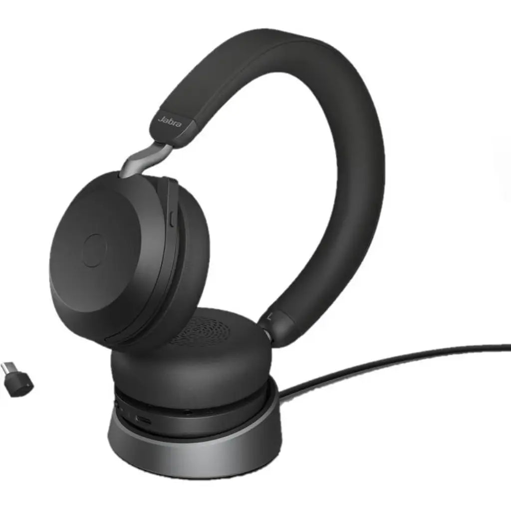 Jabra Evolve2 75 UC Stereo Wireless Headset with USB‑C Active Noise Cancellation-tpstech.in