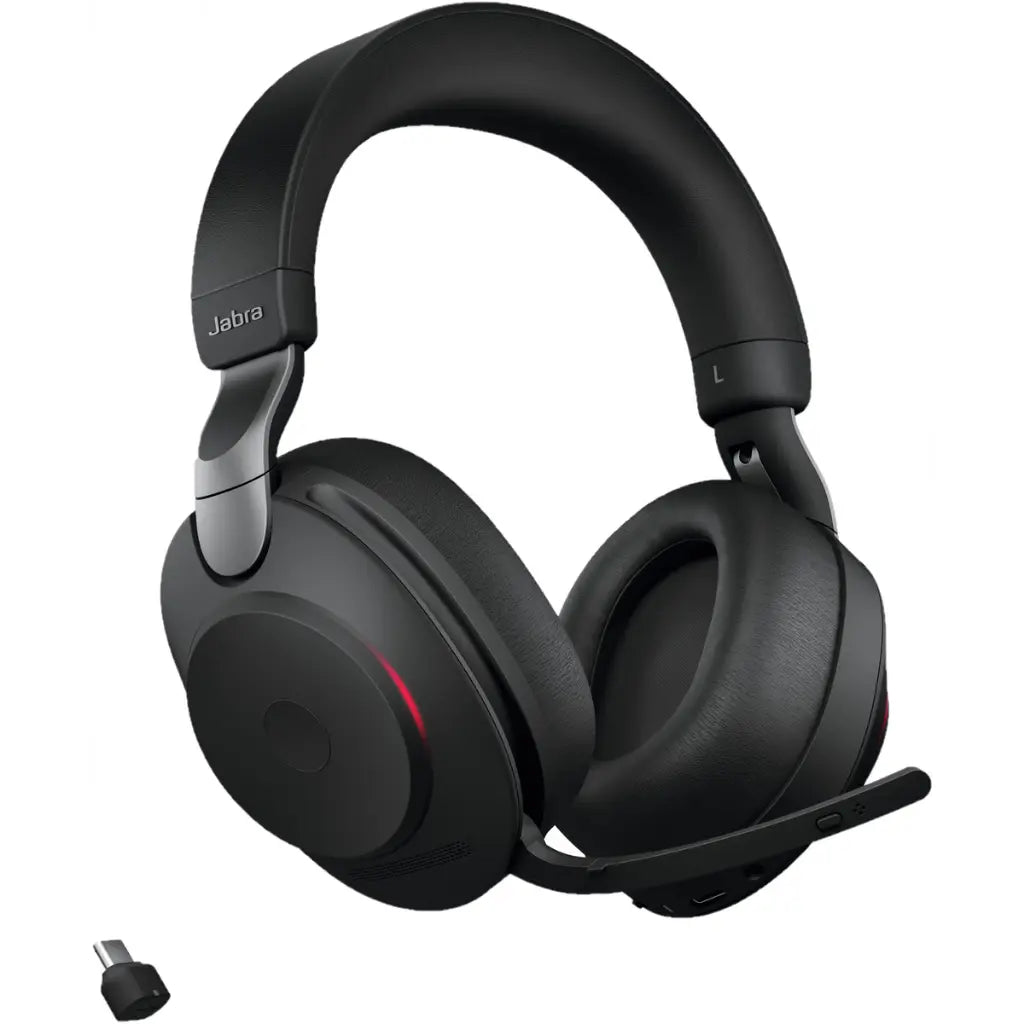Jabra Evolve2 85 UC Stereo Wireless Headset with ANC USB‑C0 37H Battery Life - Black-tpstech.in