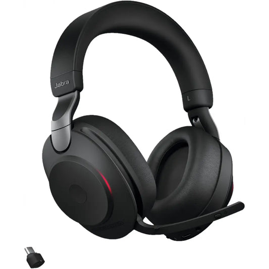 Jabra Evolve2 85 UC Stereo Wireless Headset with ANC USB‑C0 37H Battery Life - Black-tpstech.in