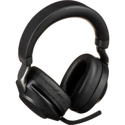 Jabra Evolve2 85 UC Wireless Noise-Canceling Over‑Ear Headset with Stand USB Type‑A - Black-tpstech.in