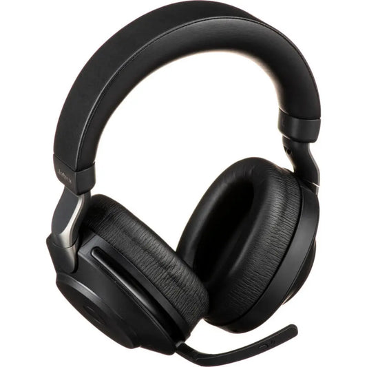 Jabra Evolve2 85 UC Wireless Noise-Canceling Over‑Ear Headset with Stand USB Type‑A - Black-tpstech.in