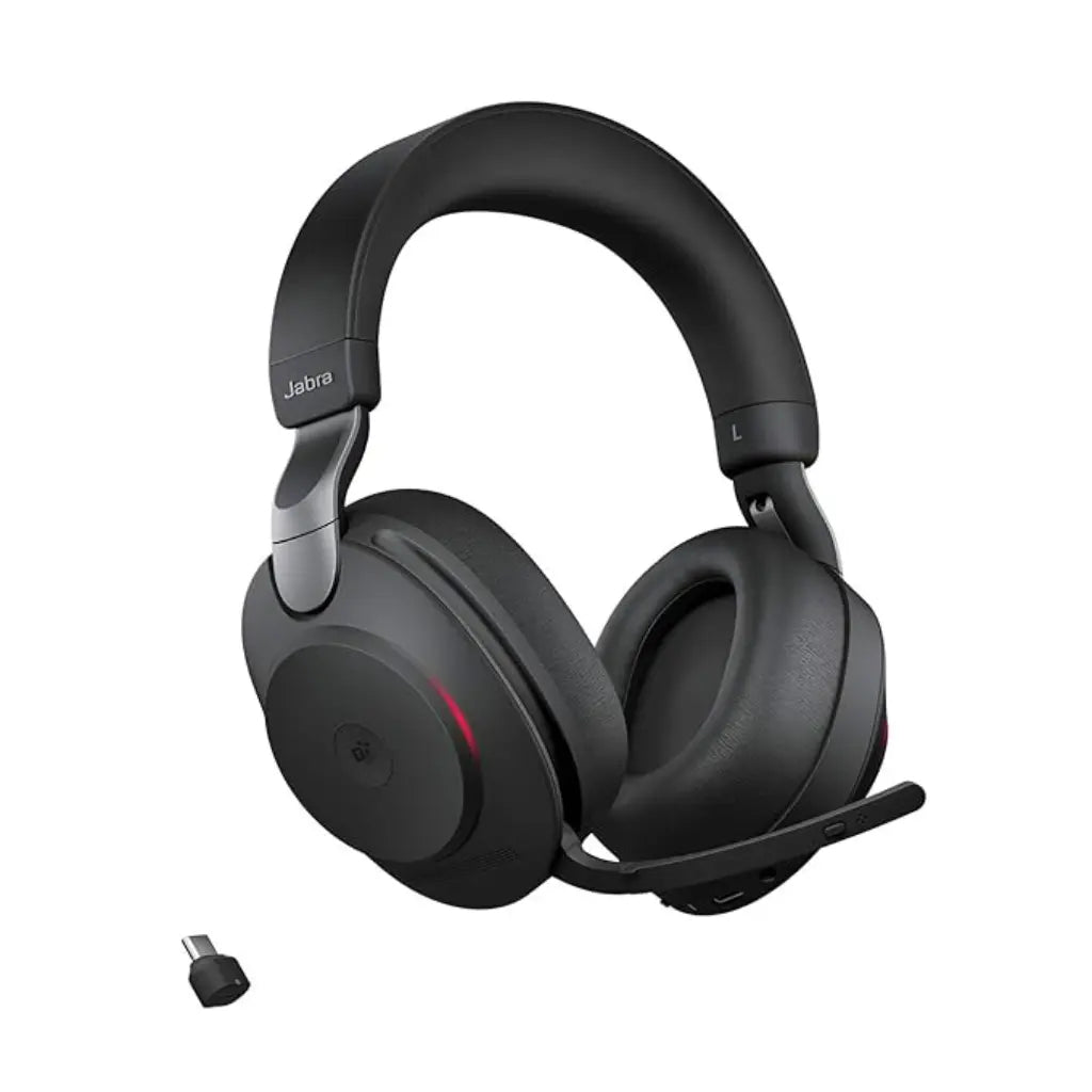 Jabra Evolve2 85 Wireless Over‑Ear Headset with Active Noise Cancellation USB‑C Adapter-tpstech.in