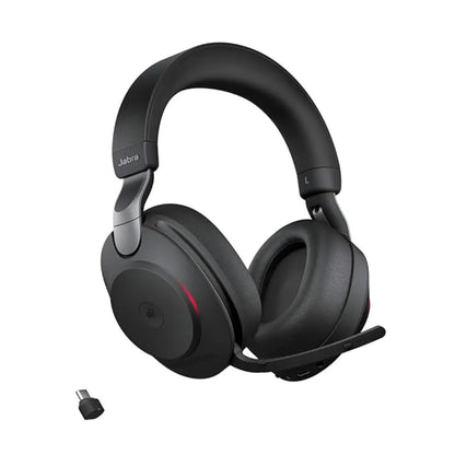Jabra Evolve2 85 Wireless Over‑Ear Headset with Active Noise Cancellation USB‑C Adapter-tpstech.in
