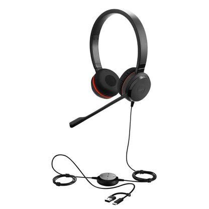 Jabra Evolve 30 II Stereo MS Headset with Noise‑Cancelling Microphone USB‑C/USB‑A Adapter-tpstech.in