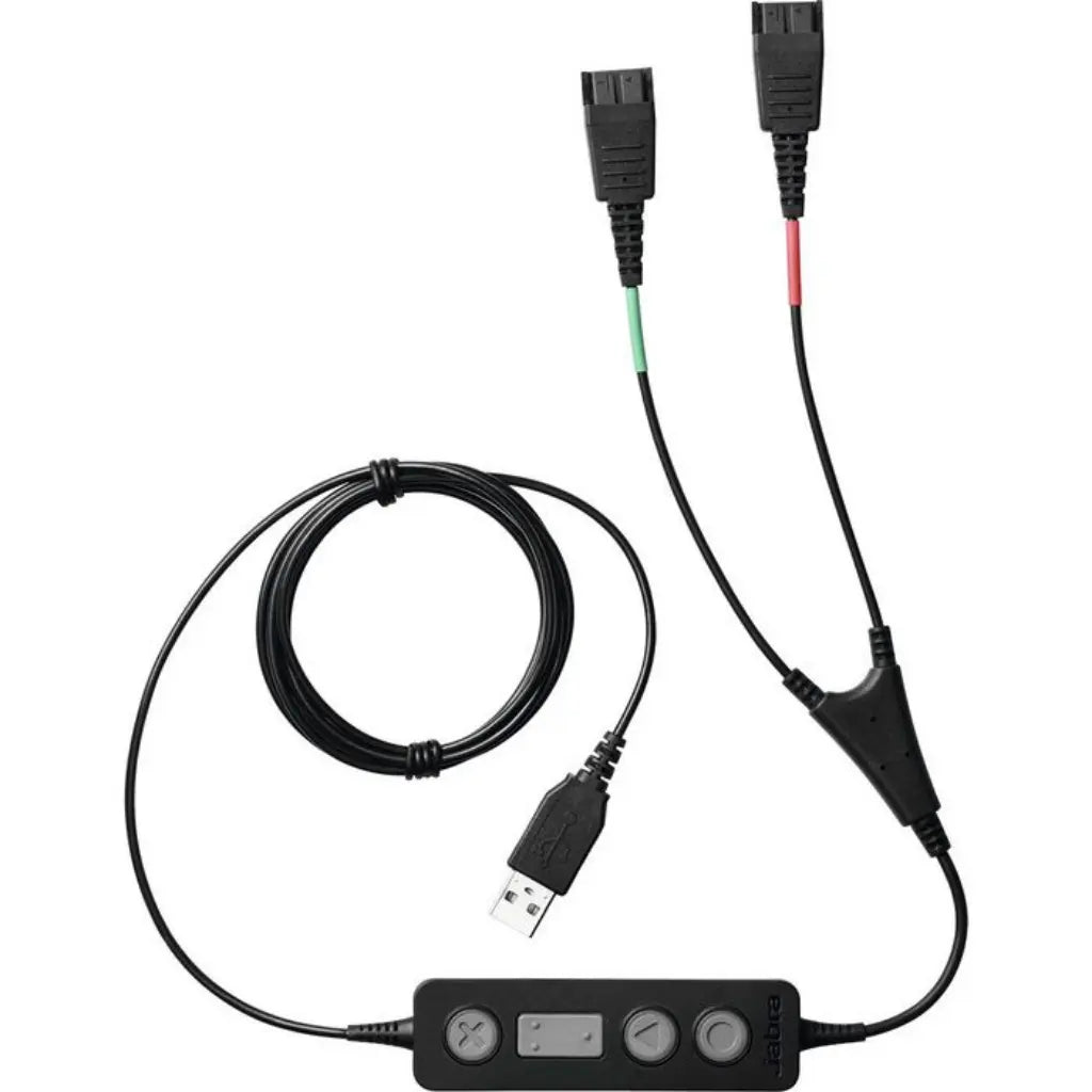 Jabra Link 265 USB/QD Y‑Training Cable 265‑09 Dual Headset Connectivity for PC with Inline Controls-tpstech.in