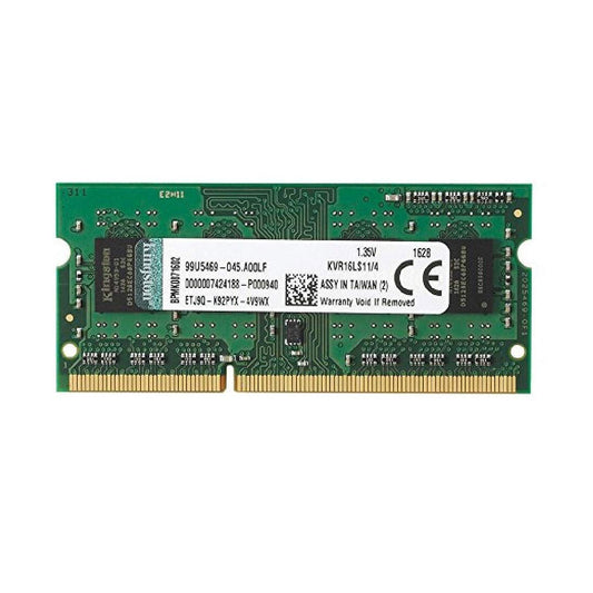 किंग्स्टन RAM 1600MHz DDR3L SODIMM 204 पिन लैपटॉप मेमोरी 
