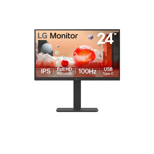 LG 24BA650 24" Full HD IPS Monitor with Ergonomic Stand Flicker Safe & Reader Mode-tpstech.in