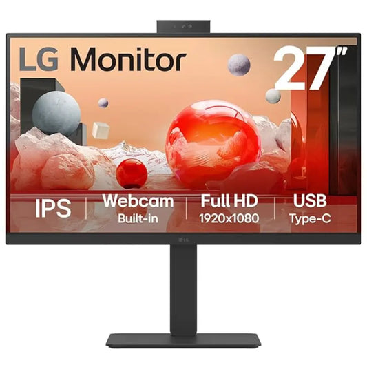 LG 27BA850 27" 100Hz Full HD IPS Monitor with Built-in Webcam Mic & Speakers-tpstech