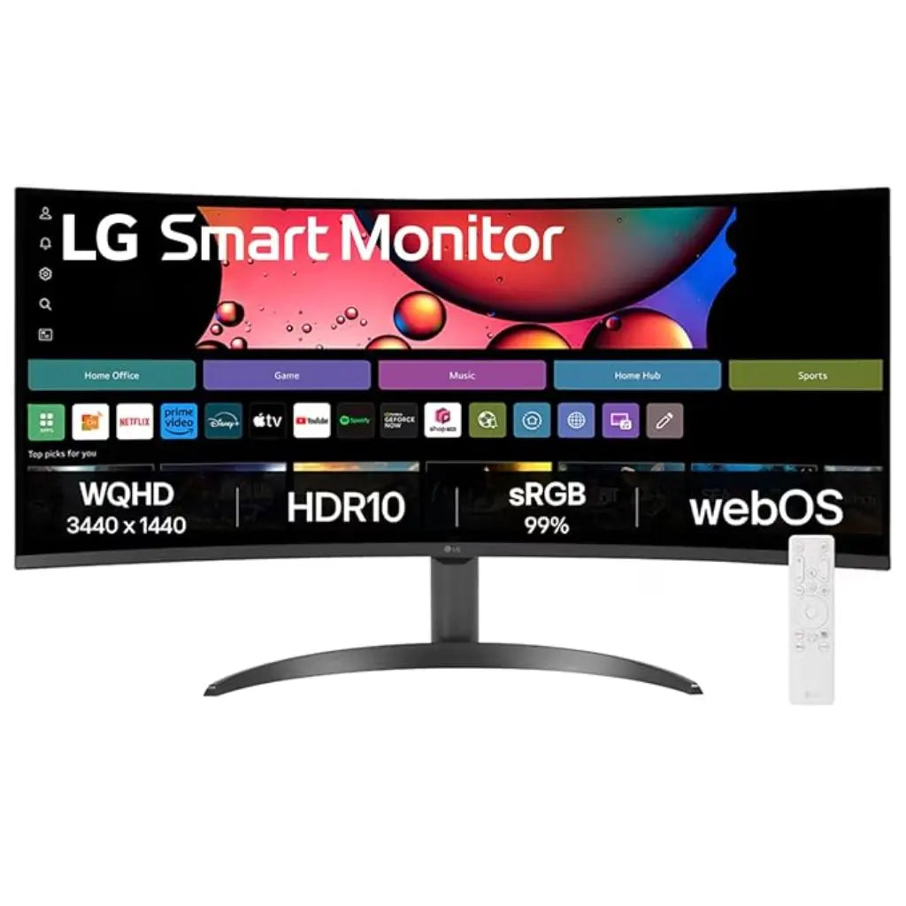 LG 34SR60QC 34" 100Hz UltraWide Curved WQHD Smart Monitor with webOS-tptech