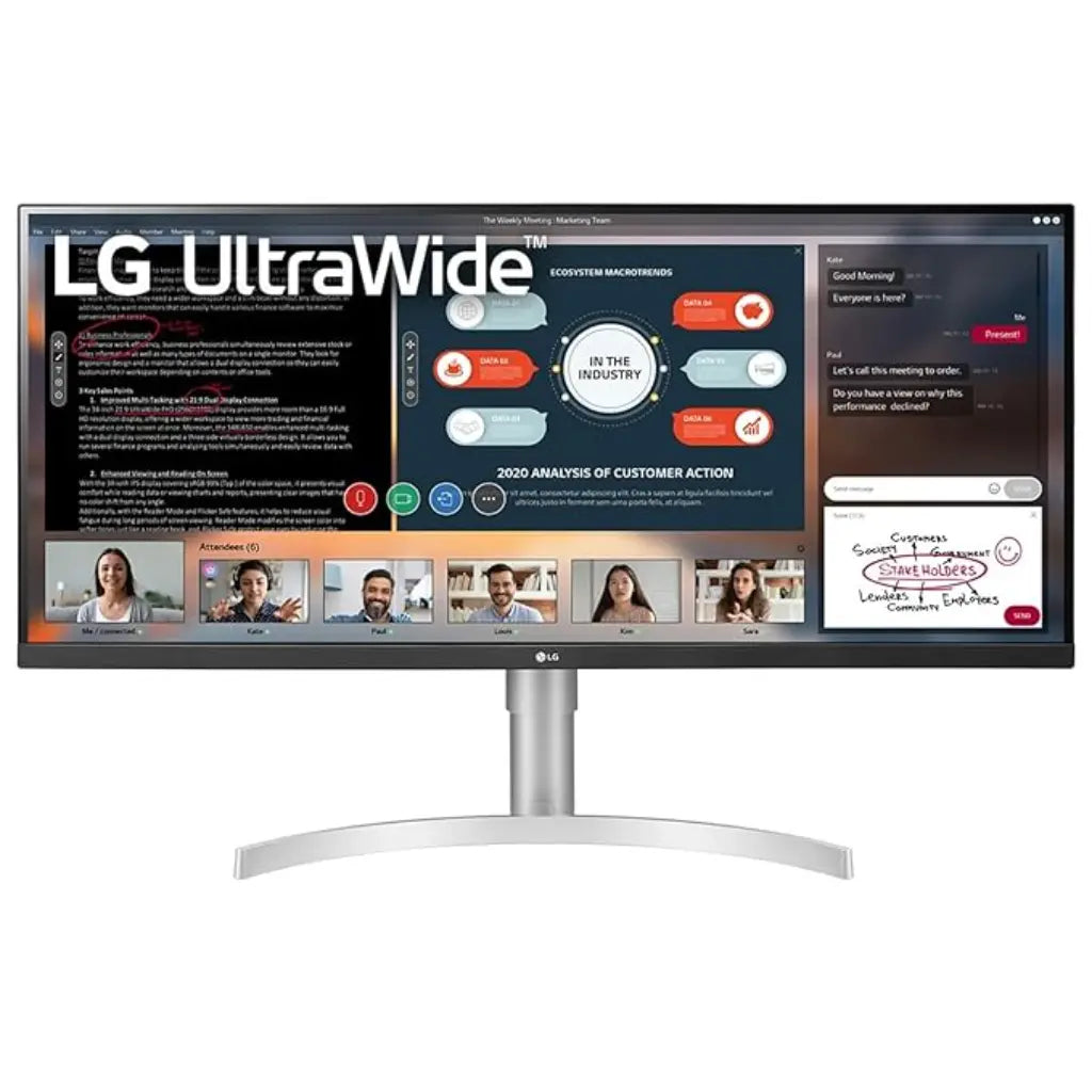 LG 34WN650-W 34" 75Hz 2560×1080 WFHD UltraWide™ IPS Monitor-tpstech.in