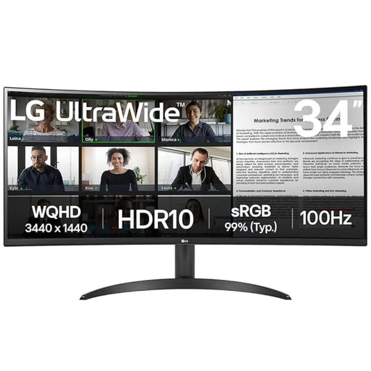 LG 34WR50QK-B 34" UltraWide Curved 100Hz WQHD Monitor-tpstech