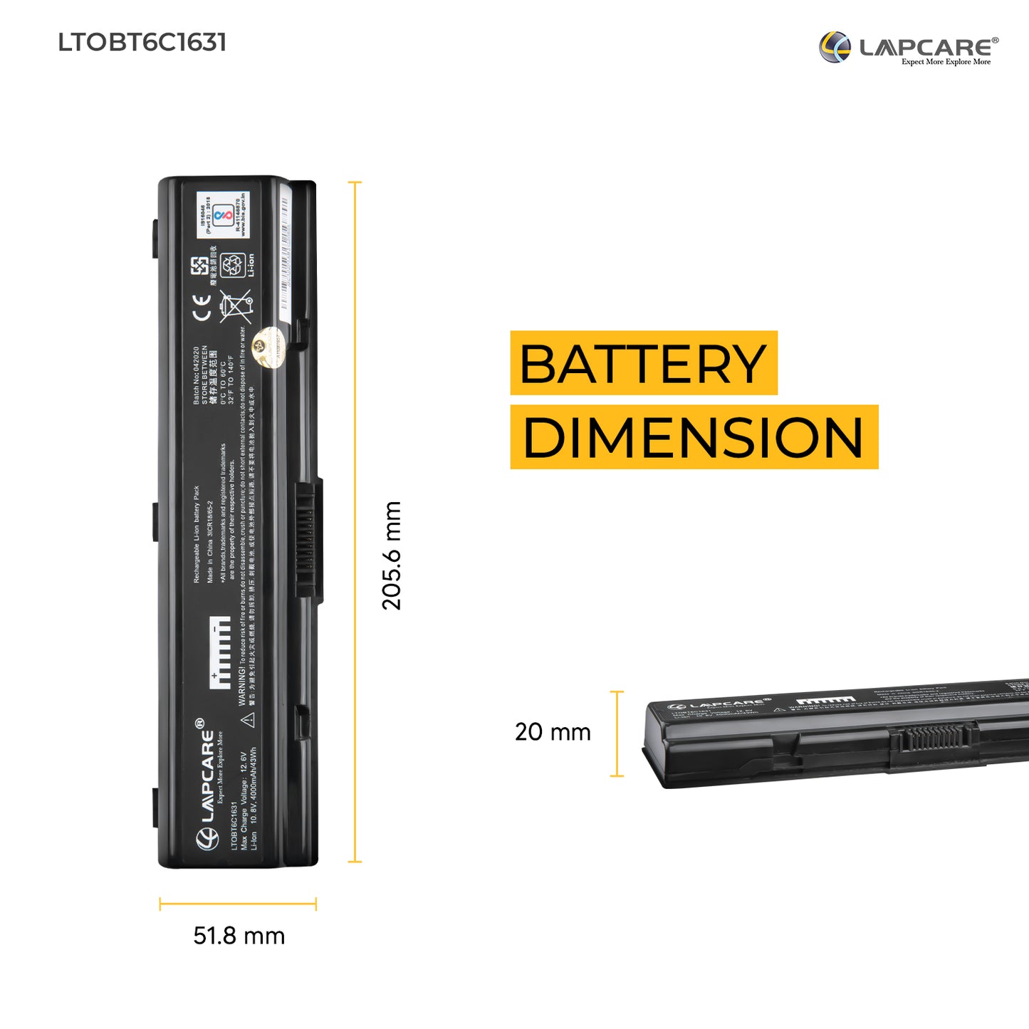 Toshiba Dynabook AX/52E Series Compatible Laptop Battery 4000mAh 10.8V 6 Cell