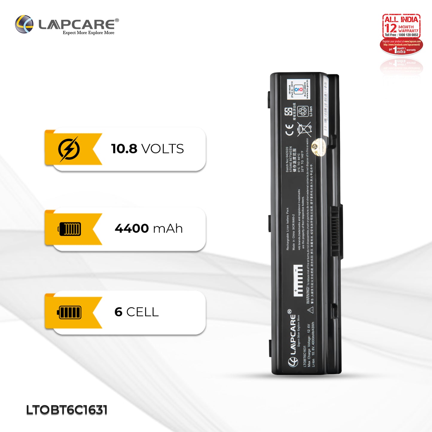 Toshiba Dynabook AX/52E Series Compatible Laptop Battery 4000mAh 10.8V 6 Cell