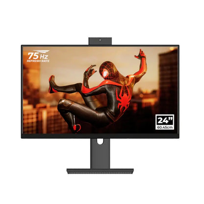 Lapcare LM24GMW 24" 75Hz Full HD LED Monitor with Inbuilt 2MP Webcam VGA HDMI-tpstech.in