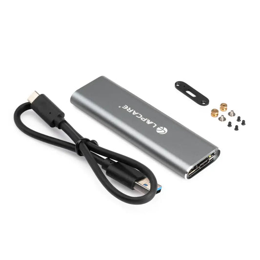 Lapcare LSC-402 Metal M.2 NVMe SSD Casing with Cable Aluminum External Enclosure-tpstech.in