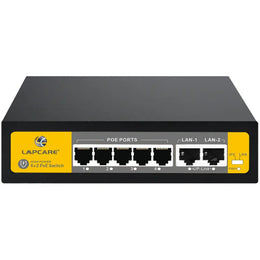 Lapcare Laplink LPS42PUN 4+2 Port 10/100 PoE Switch with High‑Quality Metal Shell-tpstech.in