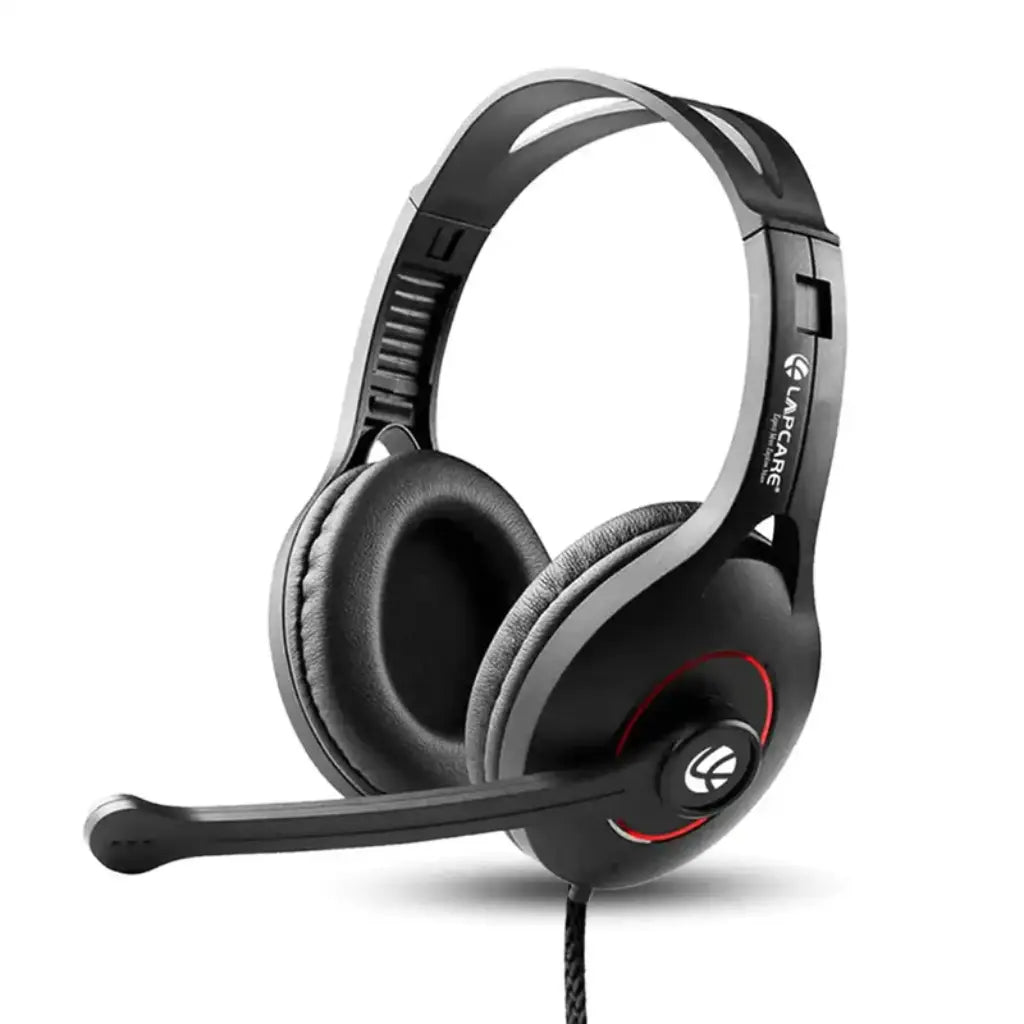 Lapcare Rocky LHP-207 USB Wired Headset with 40mm Drivers Adjustable Microphone