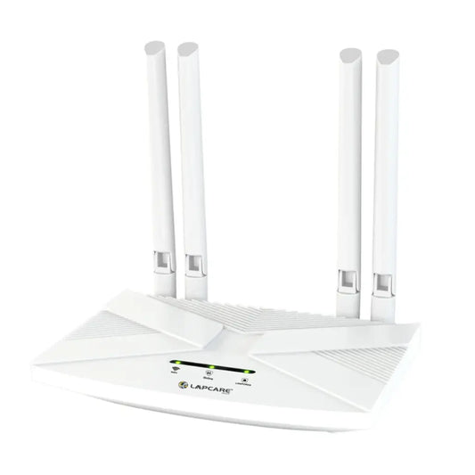 Lapcare W666 4G SIM WiFi 6 Router with 4 High‑Gain Antennas-tpstech.in