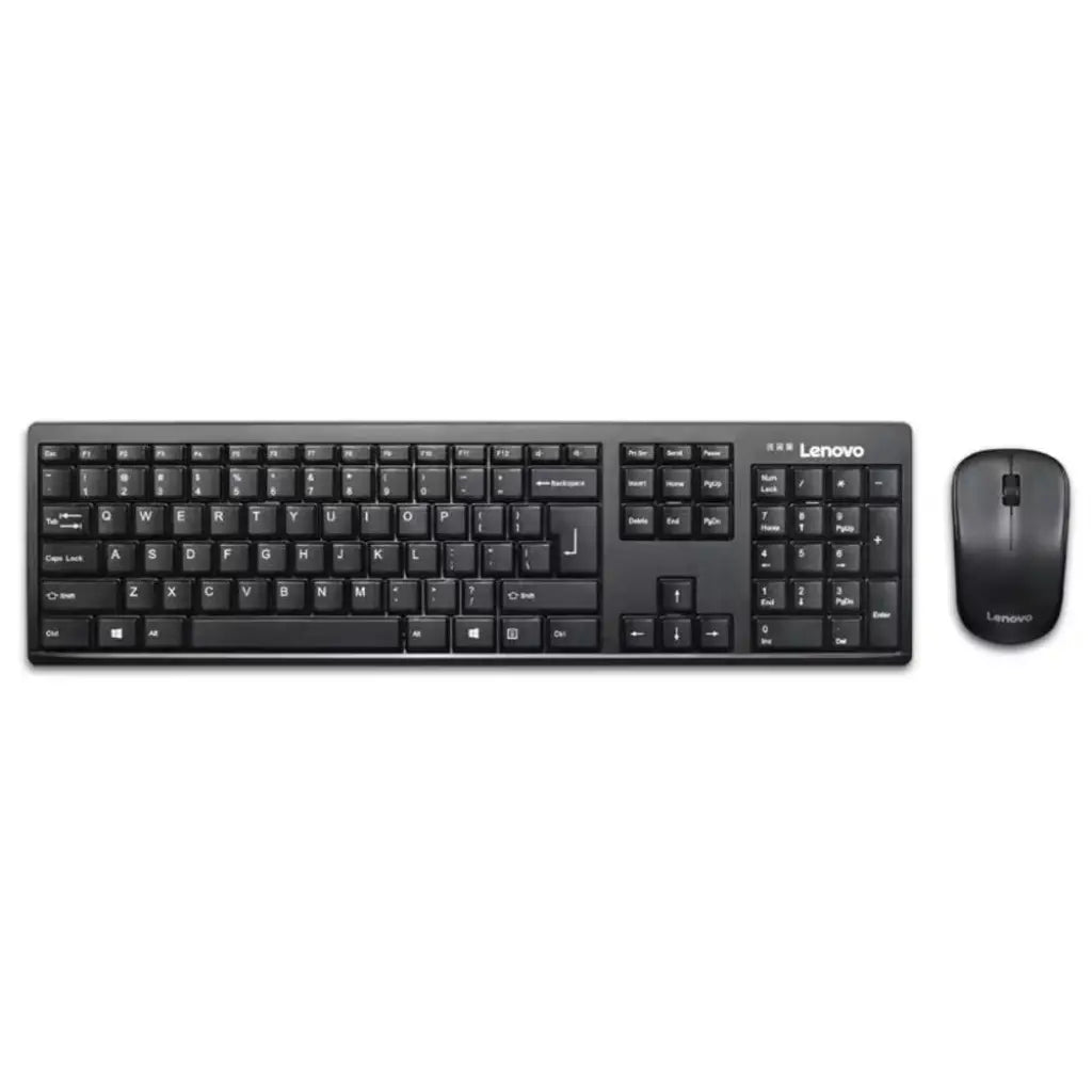Lenovo 100 Wireless Keyboard & Mouse Combo with 2.4GHz Nano USB Receiver-tpstech.in