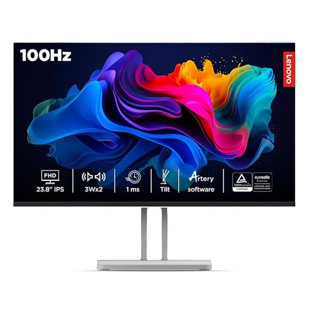 Lenovo L24i‑4A 23.8″ 100 Hz 1 ms FHD IPS Monitor Dual 3 W Speakers-tpstech.in