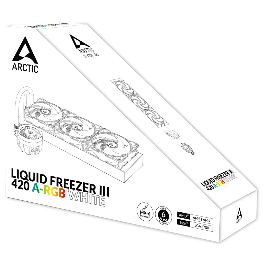ARCTIC Liquid Freezer III 420 A-RGB 420mm AIO CPU Liquid Cooler-White