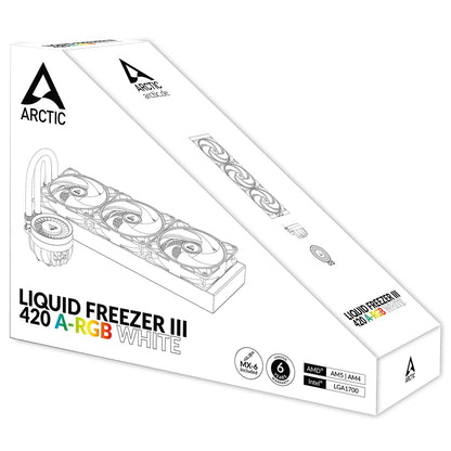 ARCTIC Liquid Freezer III 420 A-RGB 420mm AIO CPU Liquid Cooler-White