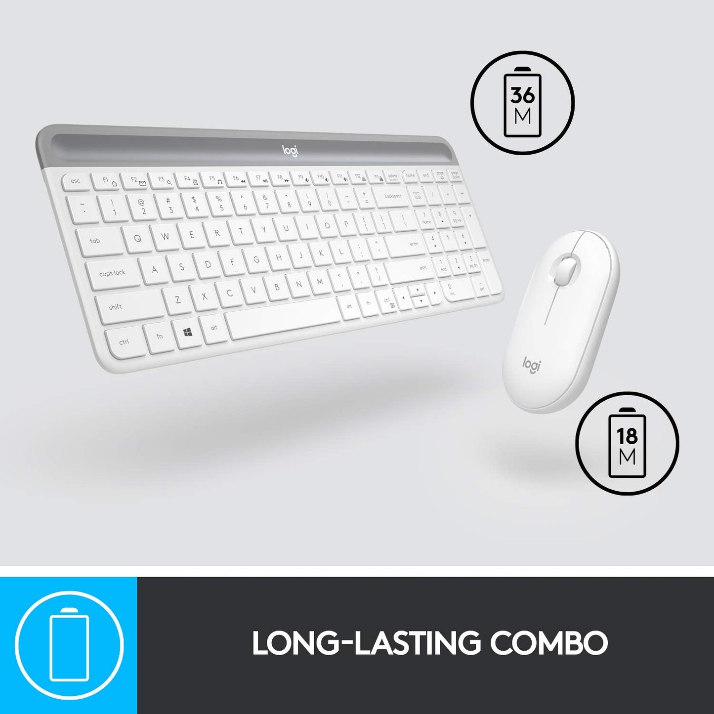 [RePacked] Logitech MK470 Wireless Keyboard and Mouse Combo - White