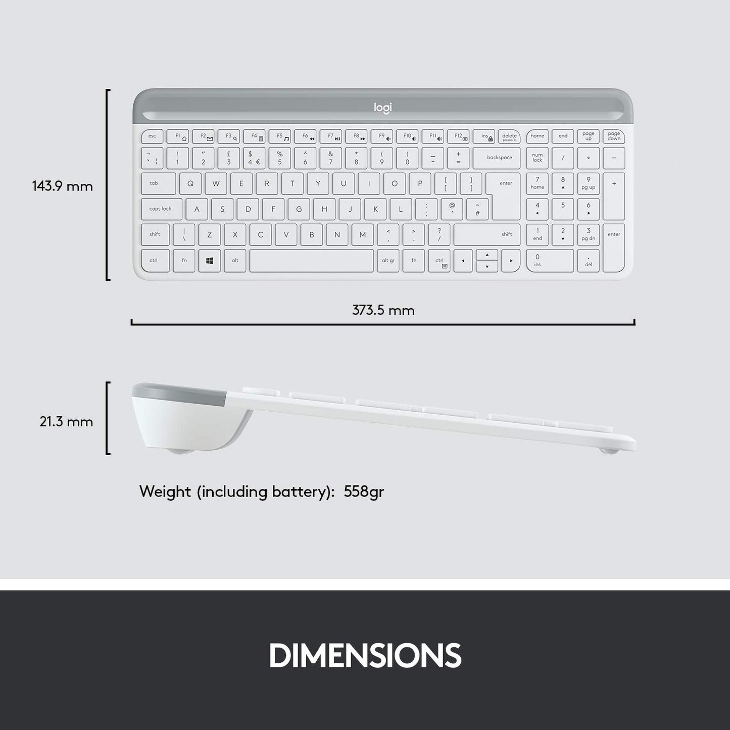 [RePacked] Logitech MK470 Wireless Keyboard and Mouse Combo - White