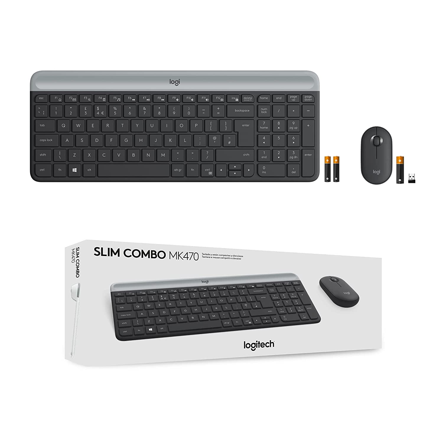 Mouse Inalambrico Teclado Logitech Mk 470 Logitech MK470 Slim