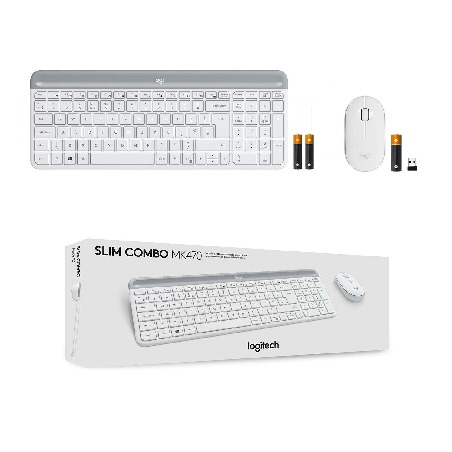[RePacked] Logitech MK470 Wireless Keyboard and Mouse Combo - White