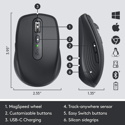 Logitech MX Anywhere 3 Optical Wireless Mouse