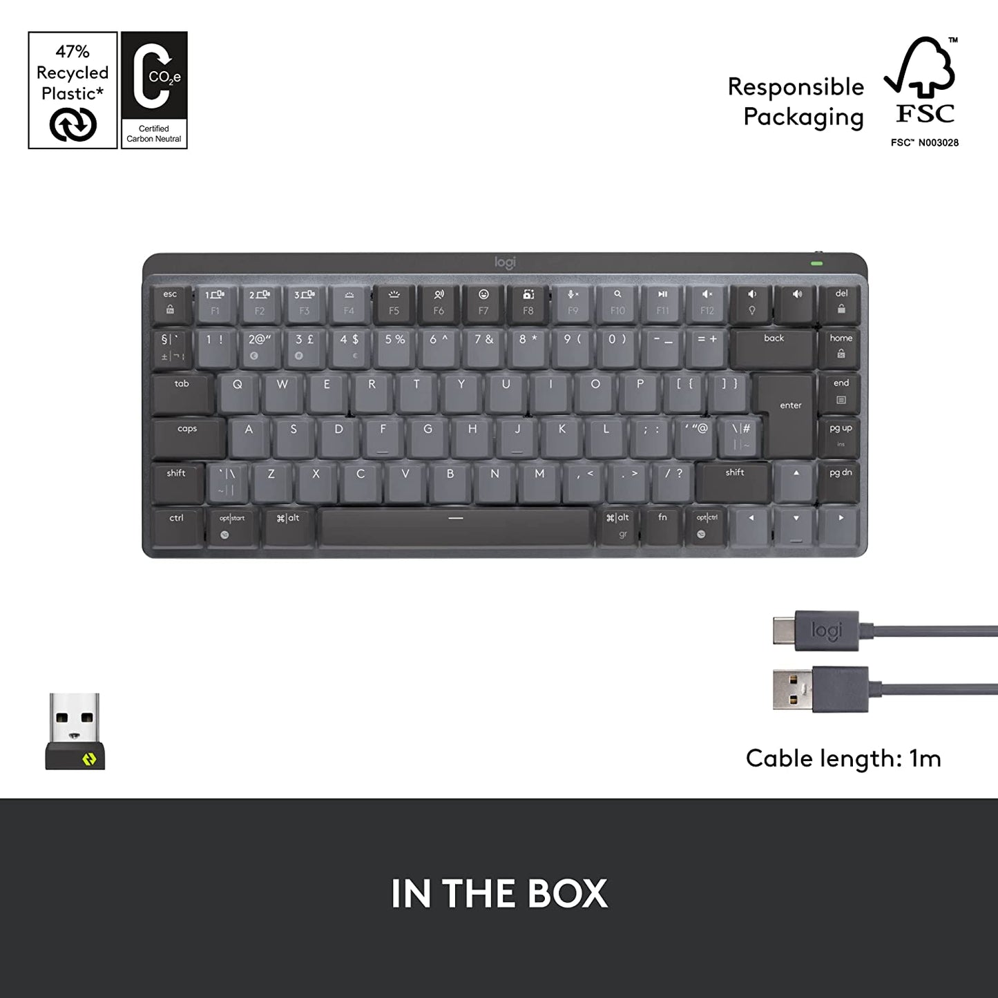 Logitech MX Mechanical Mini Wireless Bluetooth Illuminated Keyboard