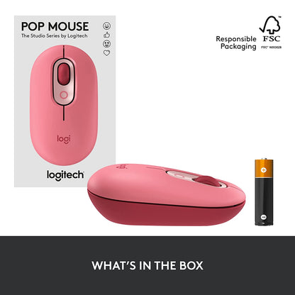 Logitech POP Optical Wireless Mouse - Pink