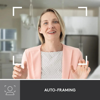 Logitech Brio 500 Full HD 1080p Webcam with Noise Reducing Mics - Rose-960-001433