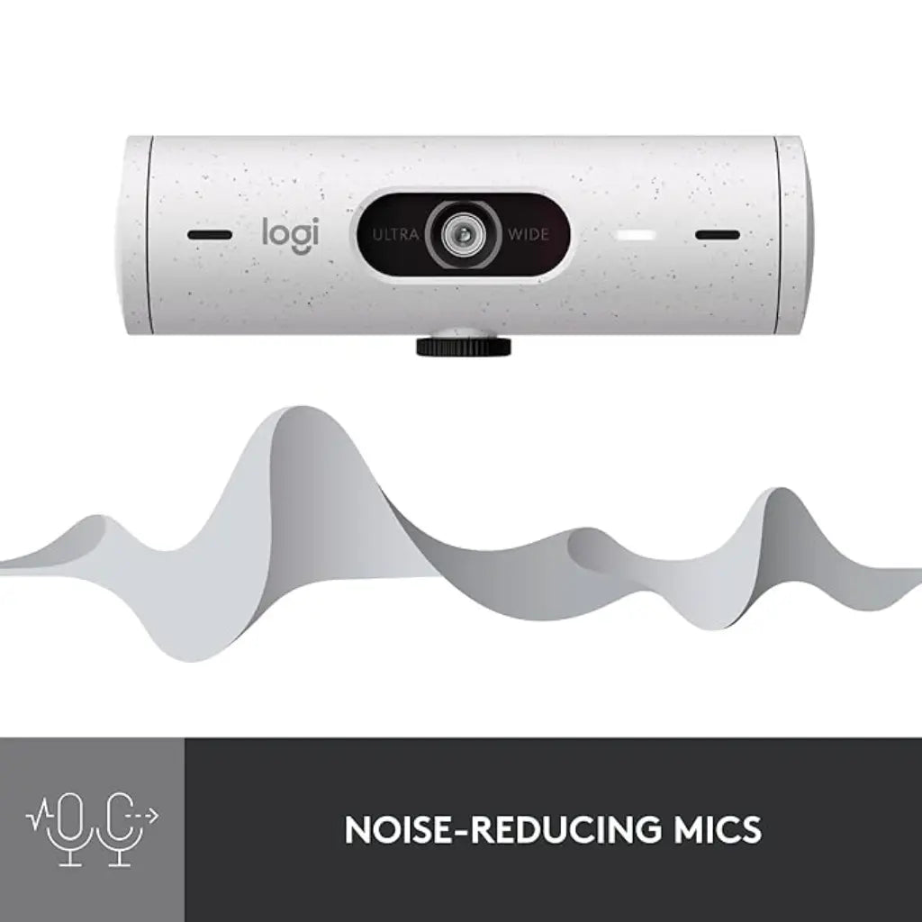 Logitech Brio 500 Full HD 1080p Webcam with Noise Reducing Mics - Off White-960-001429-tpstech