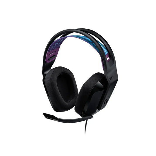 Logitech G335 Lightweight Gaming Wired Over Ear Headphones with Mic Flip to Mute- Black-tpstech.in