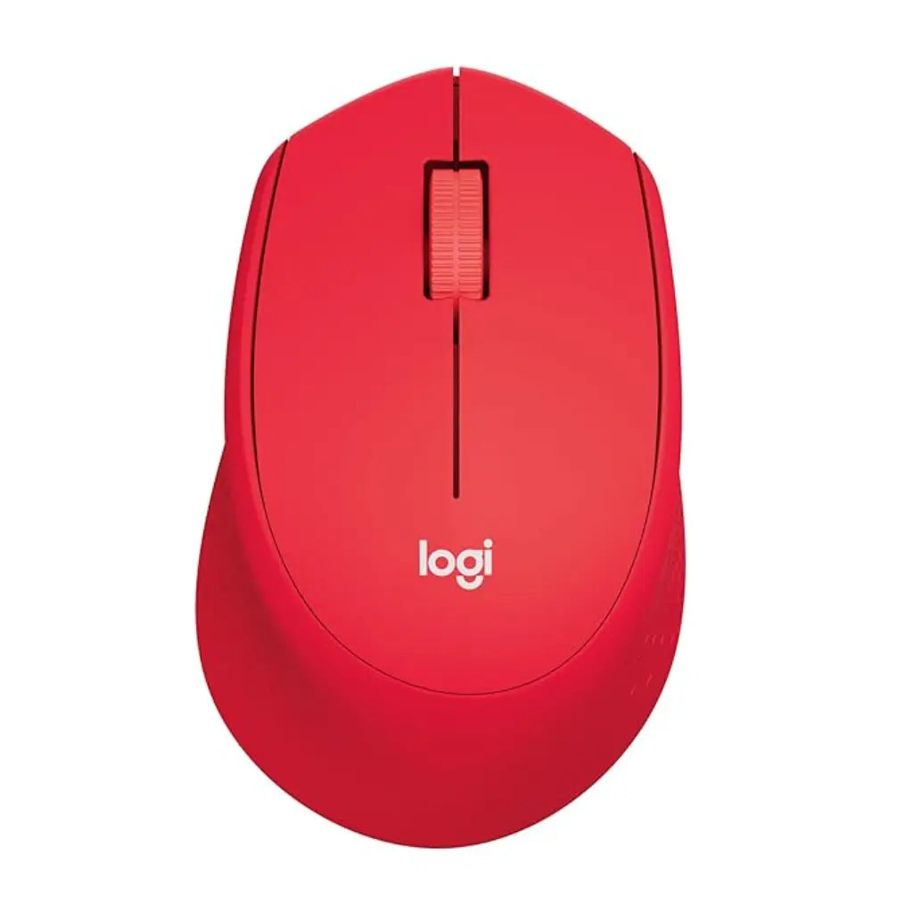 -Logitech M331 Silent Plus 2.4GHz Wireless Mouse with USB Nano Reciever - Red910-004916-tpstech